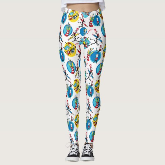 Dr. Seuss | Karakters met penpatroon Leggings (Voorkant)