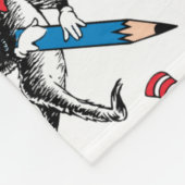 Dr. Seuss | Karakters Met Potloden Patroon Fleece Deken (Hoek)