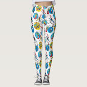 Dr. Seuss | Karakters Met Potloden Patroon Leggings (Voorkant)