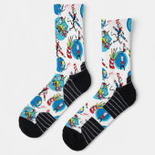 Dr. Seuss | Karakters Met Potloden Patroon Sokken (Links)
