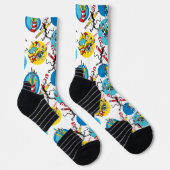 Dr. Seuss | Karakters Met Potloden Patroon Sokken (Rechts)