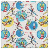 Dr. Seuss | Karakters Met Potloden Patroon Stof (Close Up)