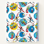 Dr. Seuss| Karakters met Potloden Patroon Tekening Notitieboek (Achterkant)