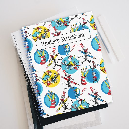 Dr. Seuss| Karakters met Potloden Patroon Tekening Notitieboek