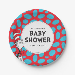 Dr. Seuss Kat in de Hoed Baby Shower Papieren Bordje