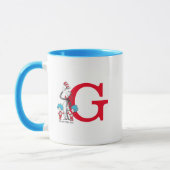 Dr. Seuss Kat in de Hoed, Ding Een Monogram G Mok (Links)