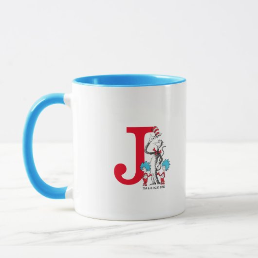 Dr. Seuss Kat in de Hoed, Ding Een Monogram J Mok (Links)