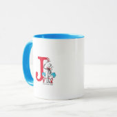 Dr. Seuss Kat in de Hoed, Ding Een Monogram J Mok (Voorkant links)
