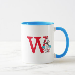 Dr. Seuss Kat in de Hoed, Ding Een Monogram W Mok
