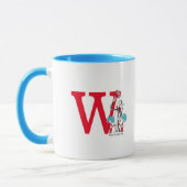 Dr. Seuss Kat in de Hoed, Ding Een Monogram W Mok (Links)