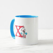 Dr. Seuss Kat in de Hoed, Ding Een Monogram X Mok (Voorkant links)