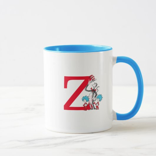Dr. Seuss Kat in de Hoed, Ding Een Monogram Z Mok (Rechts)