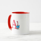 Dr. Seuss Kat in de Hoed - Lezen Monogram A Mok (Voorkant links)