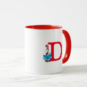 Dr. Seuss Kat in de Hoed - Lezen Monogram D Mok (Voorkant rechts)