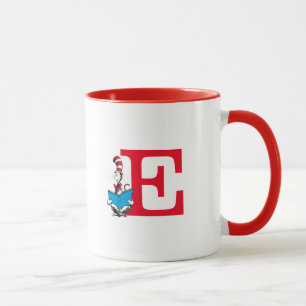 Dr. Seuss Kat in de Hoed - Lezen Monogram E Mok