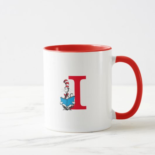 Dr. Seuss Kat in de Hoed - Lezen Monogram I Mok (Rechts)