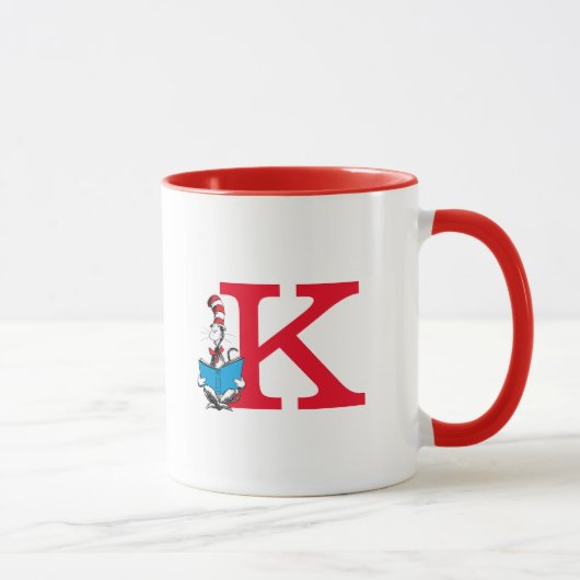 Dr. Seuss Kat in de Hoed - Lezen Monogram K Mok (Rechts)