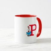 Dr. Seuss Kat in de Hoed - Lezen Monogram P Mok (Voorkant rechts)