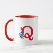Dr. Seuss Kat in de Hoed - Lezen Monogram Q Mok (Links)