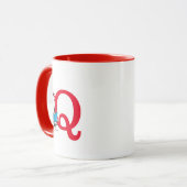 Dr. Seuss Kat in de Hoed - Lezen Monogram Q Mok (Voorkant links)