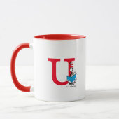 Dr. Seuss Kat in de Hoed - Lezen Monogram U Mok (Links)