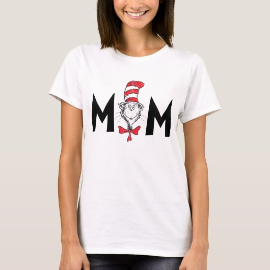 Dr. Seuss Kat in de Hoed Moeder T-shirt (Voorkant)