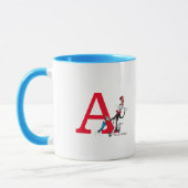 Dr. Seuss Kat in de Hoed Paraplu Wandel Monogram A Mok (Links)
