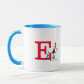 Dr. Seuss Kat in de Hoed Paraplu Wandel Monogram E Mok (Links)