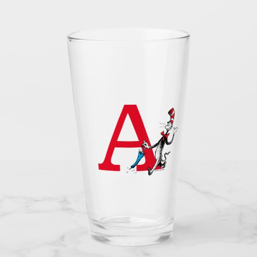 Dr. Seuss Kat in de Hoed Paraplu Wandel Monogram Glas (Voorkant)