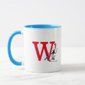 Dr. Seuss Kat in de Hoed Paraplu Wandel Monogram W Mok (Links)