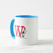 Dr. Seuss Kat in de Hoed Paraplu Wandel Monogram W Mok (Voorkant links)
