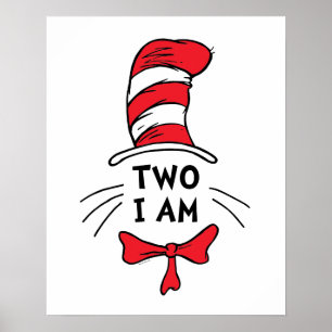 Dr. Seuss   Kat in de Hoed - Twee Ik Ben Verjaarda Poster