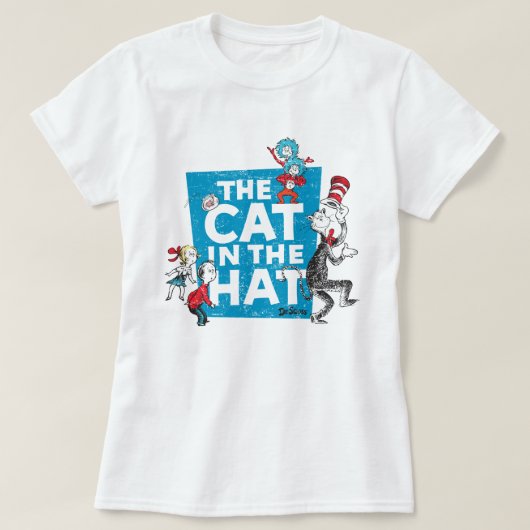 Dr. Seuss | Kat in de Logo van de Pet - Karakters T-shirt (Design voorkant)