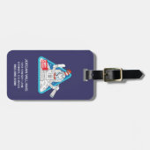 Dr. Seuss | Kat in de Maan Outer Space Graphic Bagagelabel (Voorkant horizontaal)