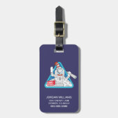 Dr. Seuss | Kat in de Maan Outer Space Graphic Bagagelabel (Voorkant verticaal)