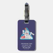 Dr. Seuss | Kat in de Maan Outer Space Graphic Bagagelabel (Achterkant verticaal)