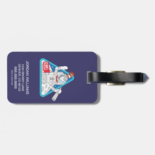 Dr. Seuss | Kat in de Maan Outer Space Graphic Bagagelabel (Achterkant horizontaal)