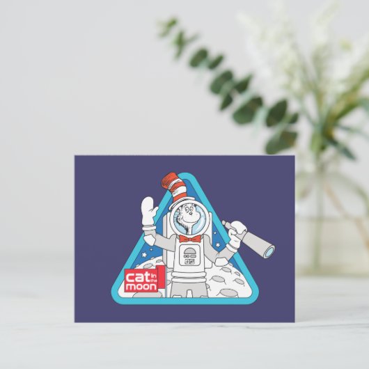 Dr. Seuss | Kat in de Maan Outer Space Graphic Briefkaart (Staand voorkant)