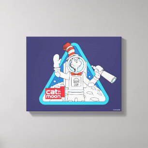 Dr. Seuss   Kat in de Maan Outer Space Graphic Canvas Afdruk