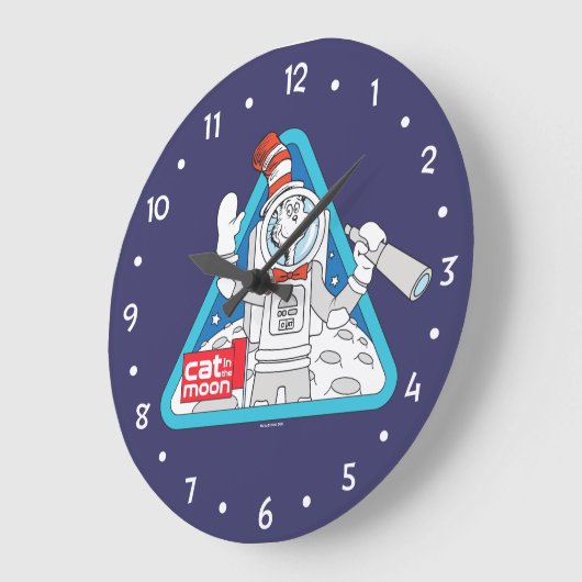 Dr. Seuss | Kat in de Maan Outer Space Graphic Grote Klok (Hoek)