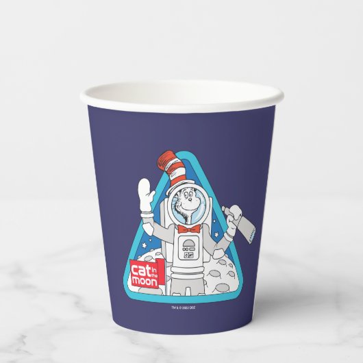 Dr. Seuss | Kat in de Maan Outer Space Graphic Papieren Bekers (Achterkant)