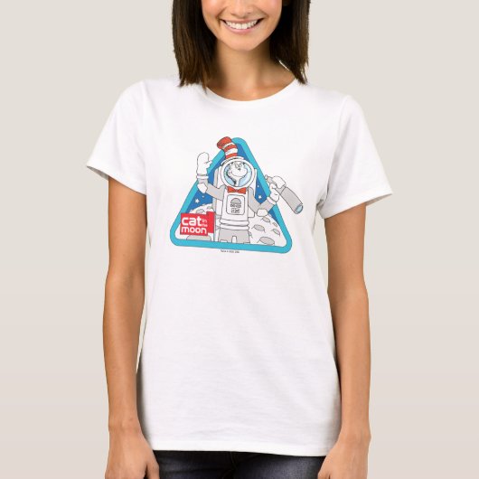 Dr. Seuss | Kat in de Maan Outer Space Graphic T-shirt (Voorkant)
