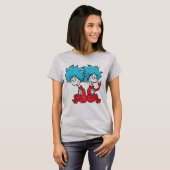 Dr. Seuss| Kat in de Pet - Thing 1, Thing 2 T-shirt (Voorkant volledig)