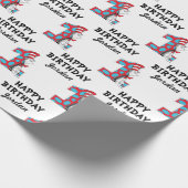 Dr. Seuss | Kat in het Pet 1e Verjaardag Cadeaupapier (Hoek)