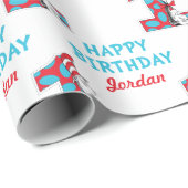 Dr. Seuss | Kat in het Pet 1e Verjaardag Cadeaupapier (Rol Hoek)