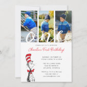 Dr. Seuss | Kat in het Pet 1e Verjaardag Foto Kaart (Voorkant)