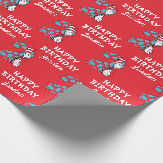 Dr. Seuss | Kat in het Pet 2e Verjaardag Cadeaupapier (Hoek)