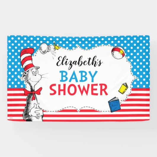 Dr. Seuss - Kat in het Pet Baby shower Banner (Horizontaal)
