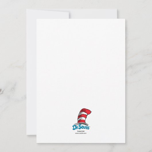 Dr. Seuss - Kat in het Pet Baby shower Kaart (Achterkant)