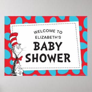 Dr. Seuss   Kat in het Pet Baby shower Poster